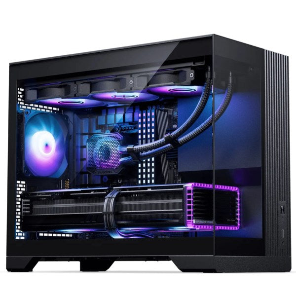 PHANTEKS XT V3 PC-Gehäuse, Mini-Gehäuse, mATX, Tempered Glass - inklusive 3x 120-mm-Lüfter,schwarz