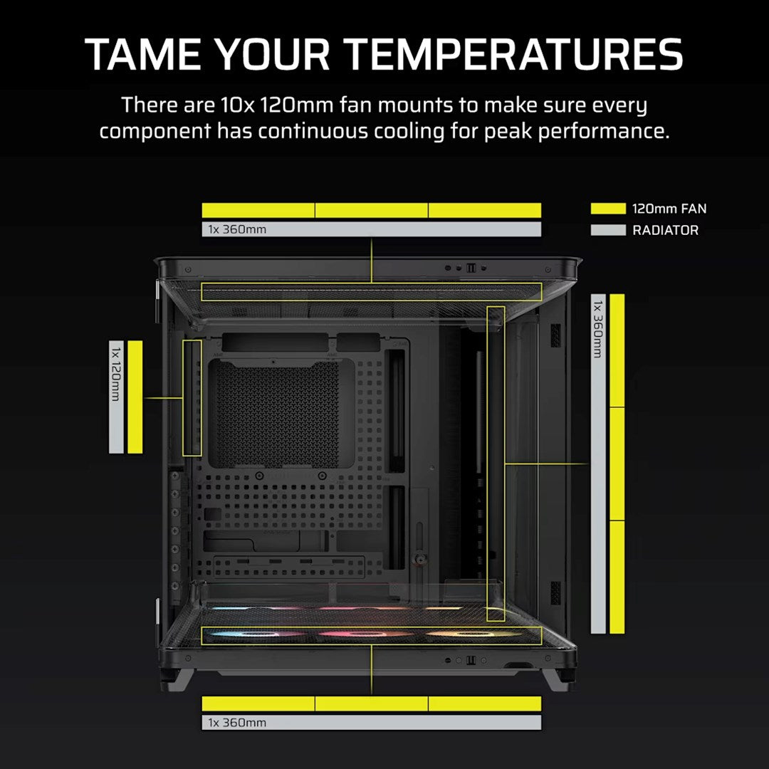 Obudowa Corsair AIR 5400 RS-R ARGB Tempered Glass Mid-Tower, Black