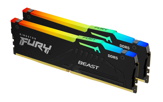 KINGSTON DDR5 32GB 6800MT/s CL34 DIMM (Kit of 2) FURY Beast RGB EXPO