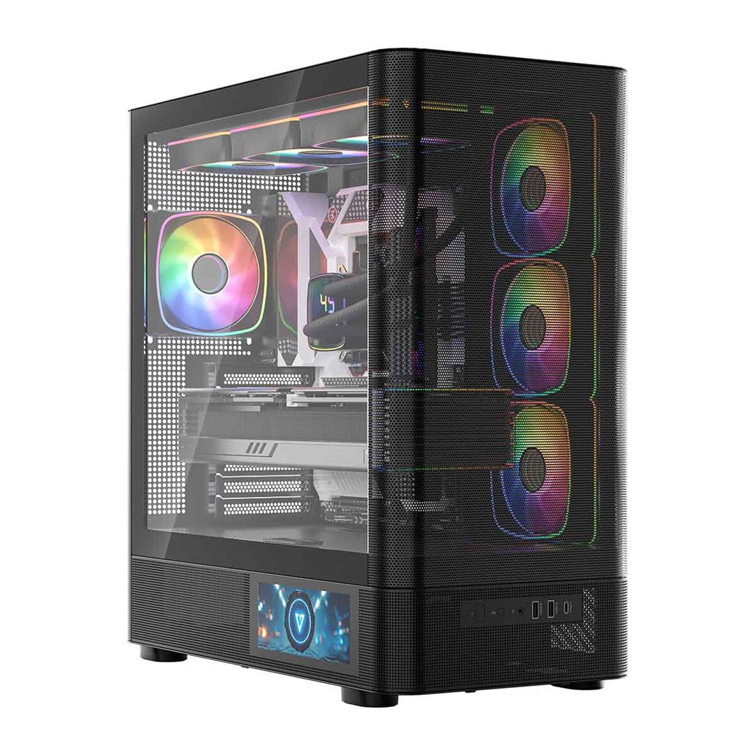 MODECOM OBUDOWA VOLCANO AQ 400 ARGB MIDI CZARNA
