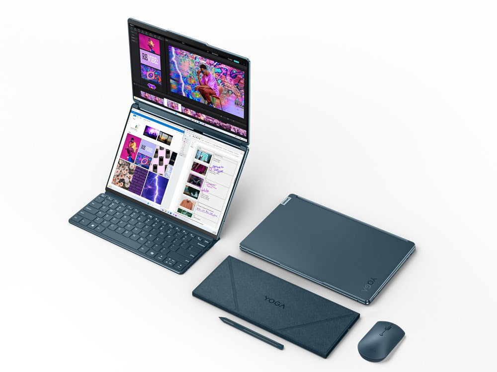 Lenovo Yoga Book 9 13IMU9 Ultra 7 155U 2x 13.3" 2.8K OLED 400nits Glossy 60Hz 32GB LPDDR5x-7467 SSD512 Intel Arc Graphics Win11 Tidal Teal + Backpack B210 GX40Q17225