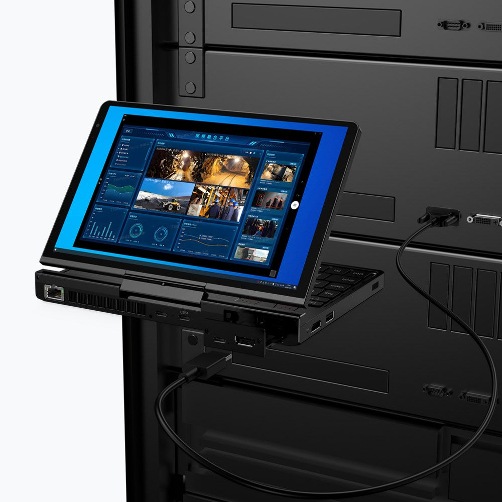Laptop GPD-Pocket-4 Ryzen 7 8840U/8" WQXGA (2560x1600) Touchscreen 144Hz IPS/x360/LAN/16GB/SSD 1TB/BT/BLKB/FPR/x360/Radeon 780M 3GB/Win 11 Graphite