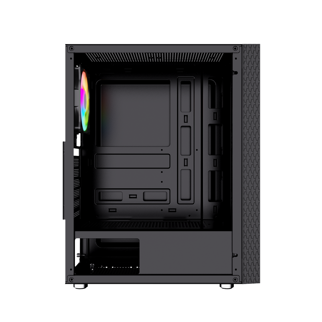 GEMBIRD OBUDOWA FORNAX 2500 MIDI-TOWER (1X USB 3.0, 2X USB 2.0, HD AUDIO, SZKLANY PANEL BOCZNY) CZARNA