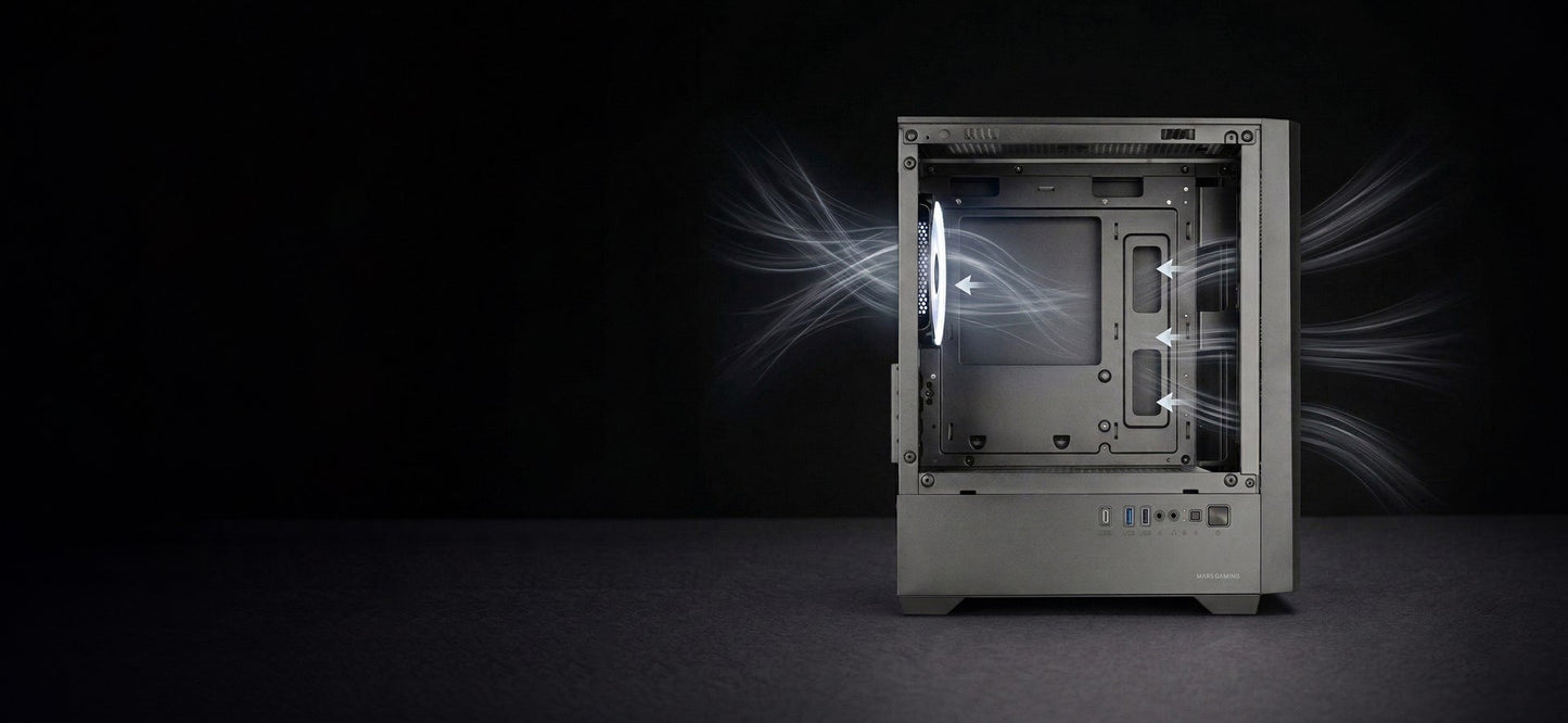 TACENS MARS MC-VECTOR 4xARGB USB-C mATX- obudowa/cases