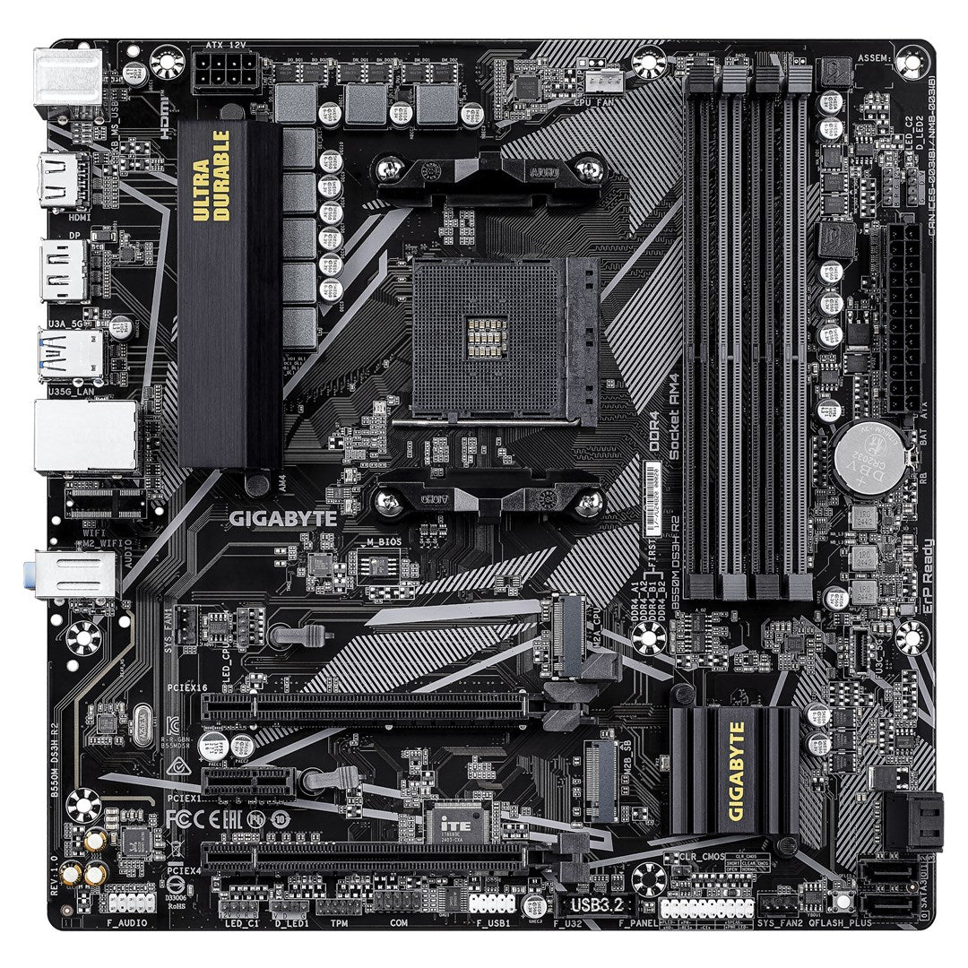 Płyta główna Gigabyte B550M DS3H R2, AMD B550, AM4, 4xDDR4, mATX