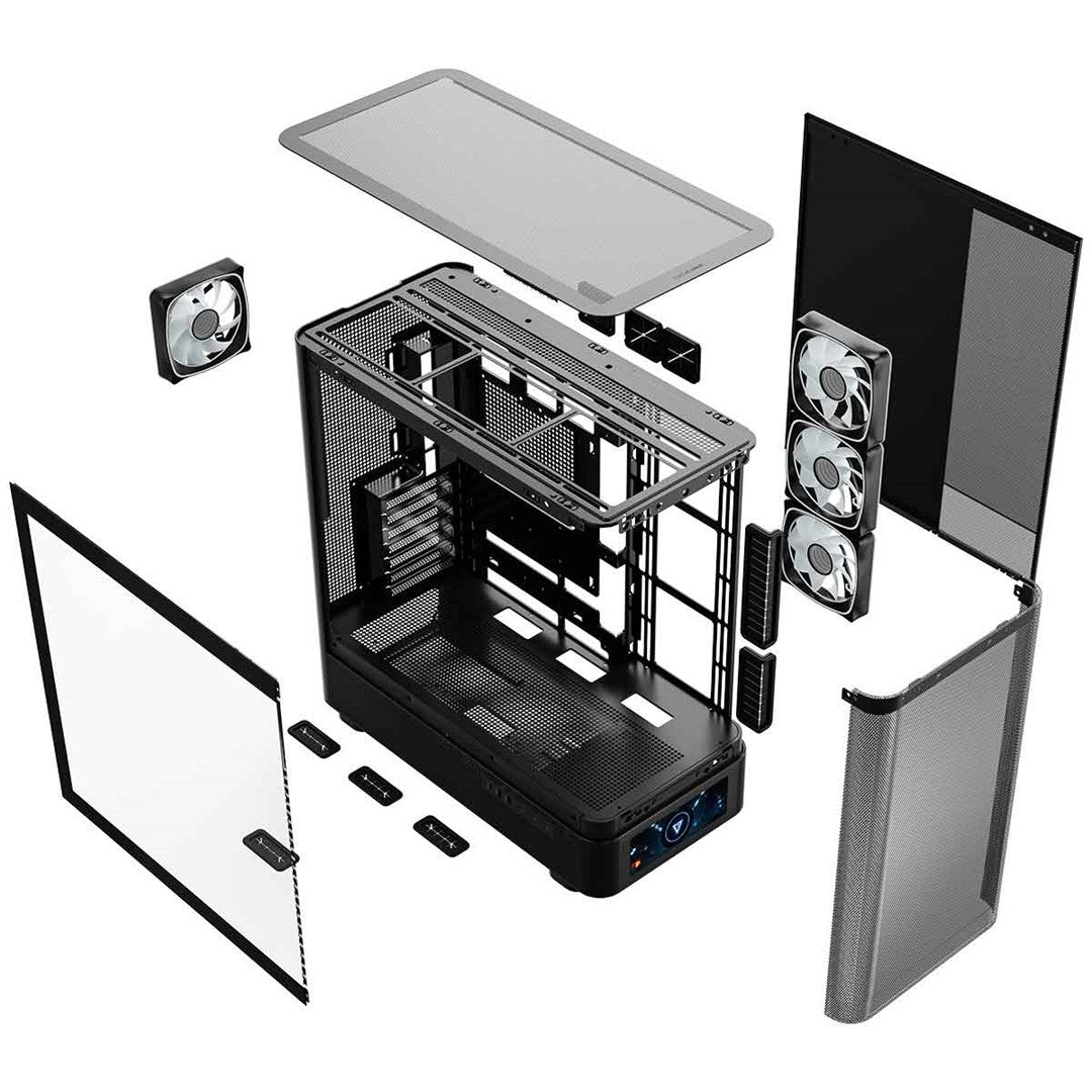 MODECOM OBUDOWA VOLCANO AQ 500 ARGB MIDI CZARNA