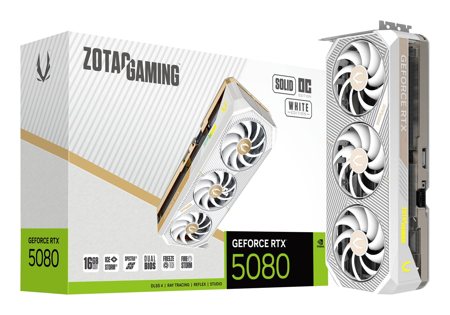 Karta graficzna ZOTAC GAMING GeForce RTX 5080 SOLID OC 16GB White