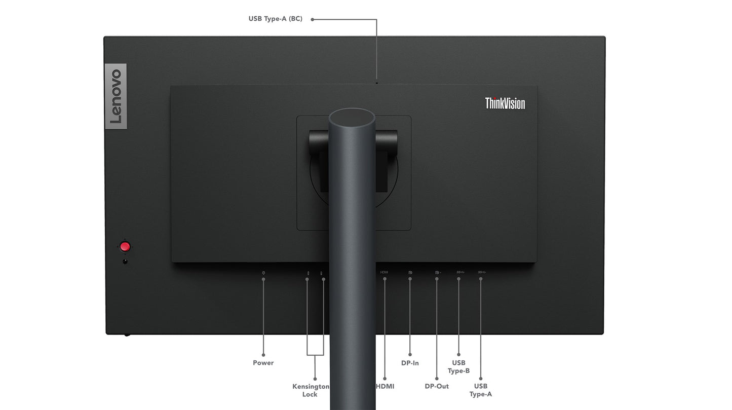 Lenovo ThinkVision P24q-30 LED display 60,5 cm (23.8") 2560 x 1440 px Quad HD Czarny