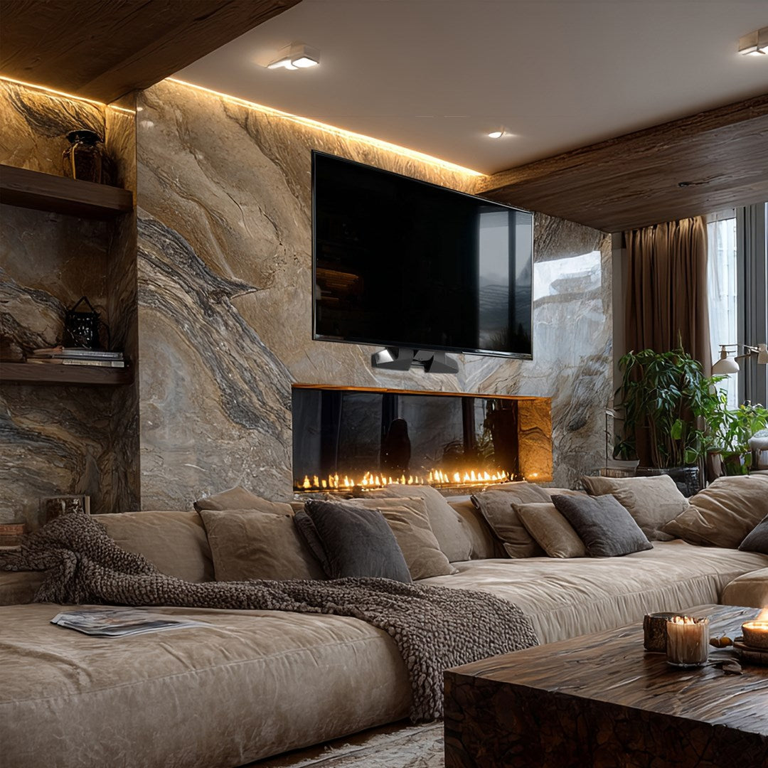 MACLEAN UCHWYT DO TV ELEKTRYCZNY NAD KOMINEK 37"-70" 35KG Z PILOTEM MC-891