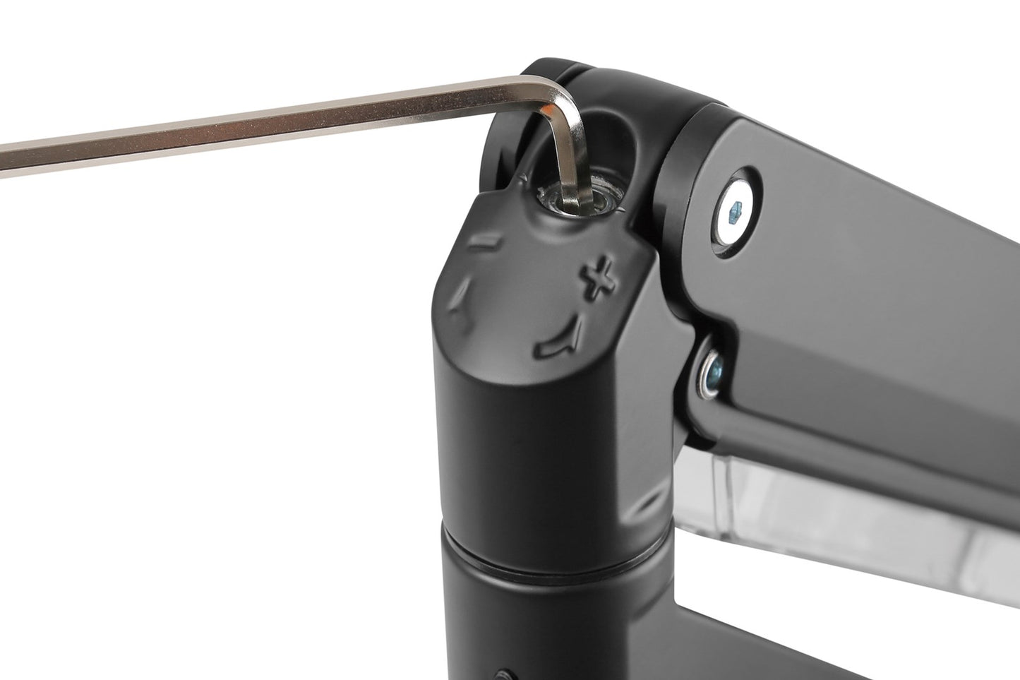Ramię biurkowe pojedyńcze z zaciskiem 1xLCD z sprężyną gazową max. 35" i 15kg