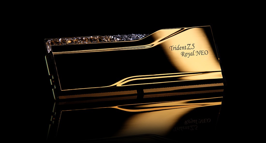 Pamięć RAM DDR5 32GB PC 6400 CL30 G.Skill KIT (2x16GB) Trident Z Royal GOLD