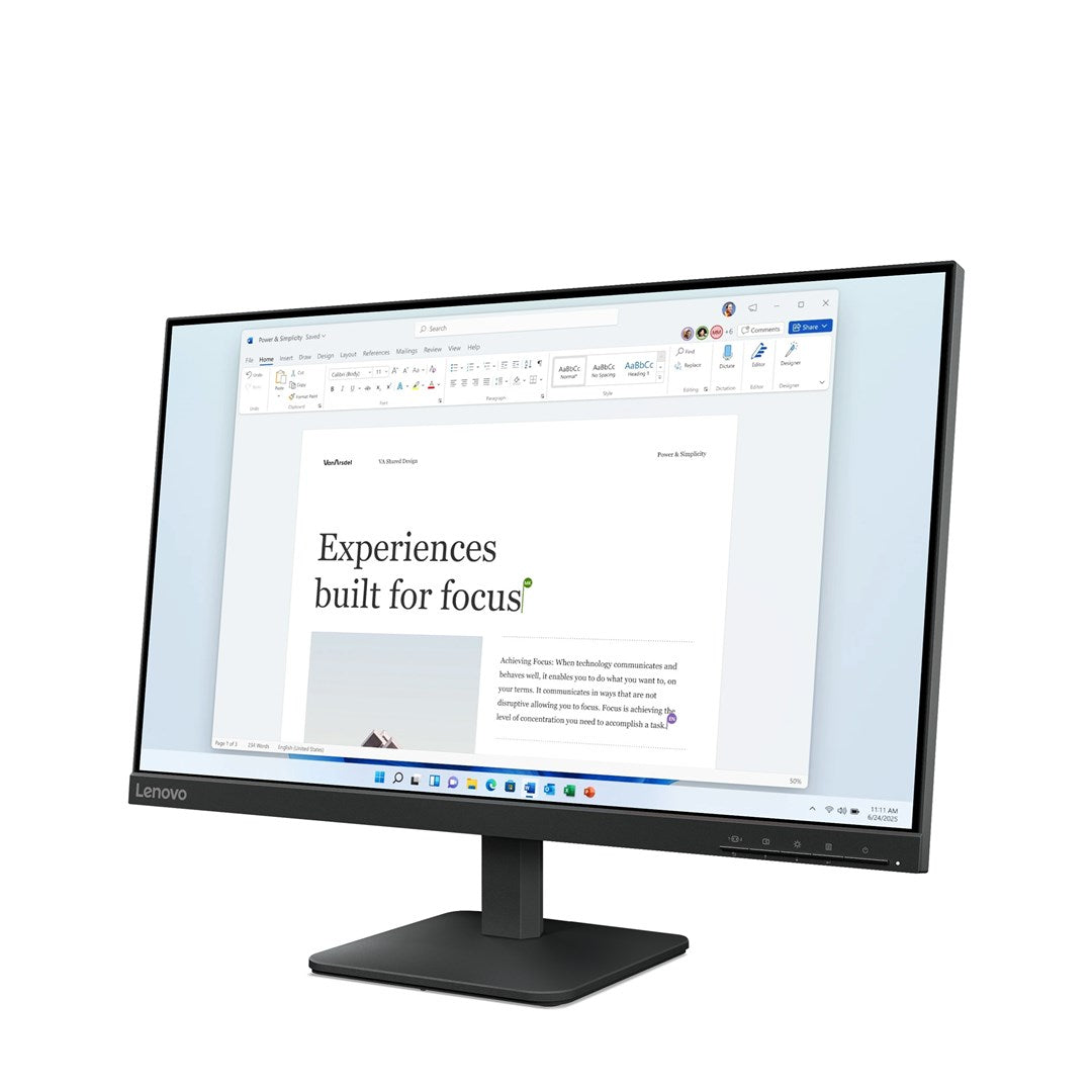 Lenovo L24-4e 23.8"FHD IPS 100Hz 250nits AG HDMI, VGA Raven Black