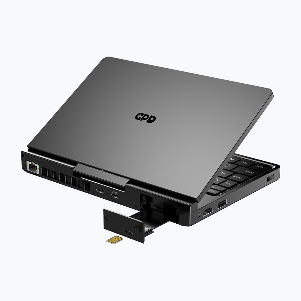 Laptop GPD-Pocket-4 Ryzen 7 8840U/8" WQXGA (2560x1600) Touchscreen 144Hz IPS/x360/LAN/16GB/SSD 1TB/BT/BLKB/FPR/x360/Radeon 780M 3GB/Win 11 Graphite