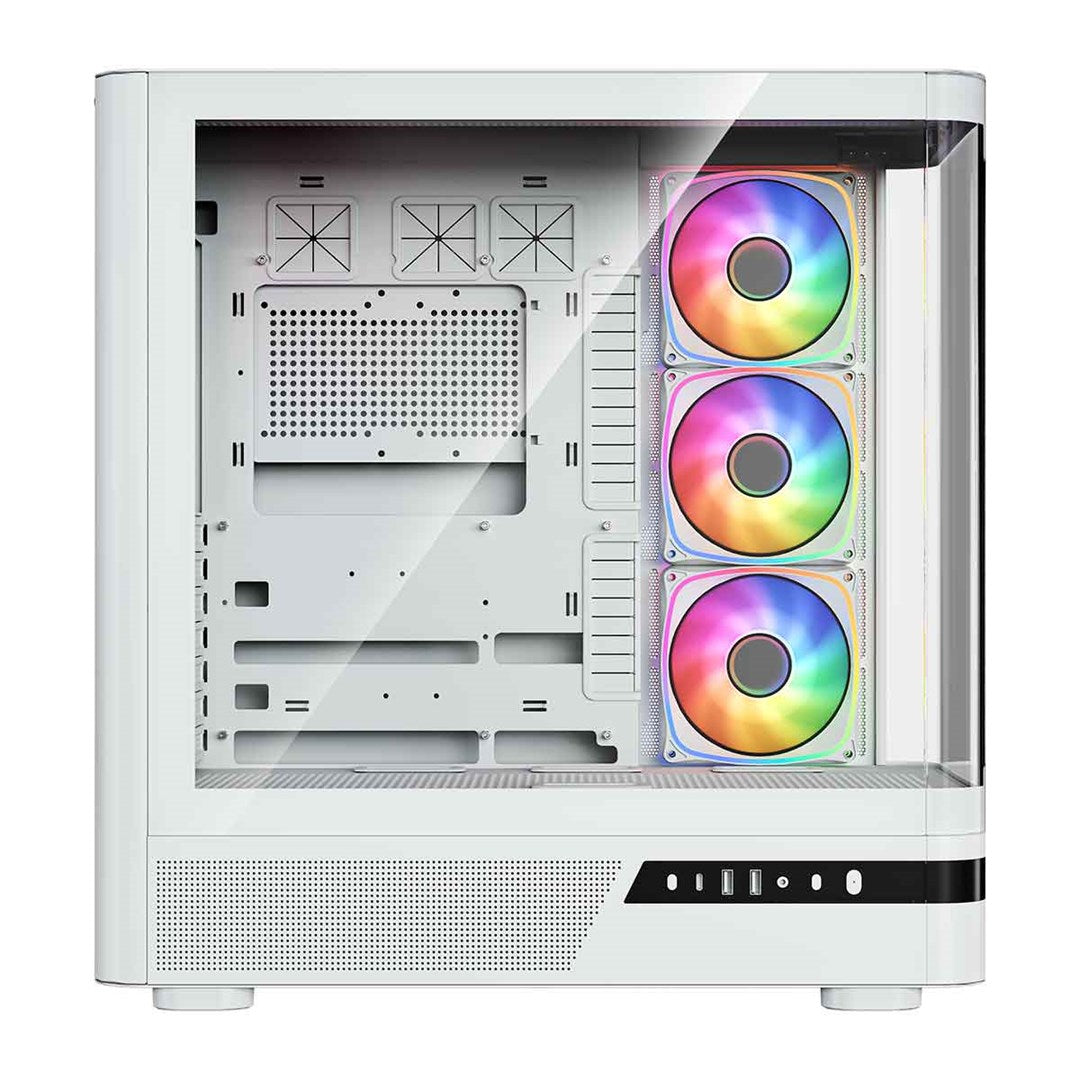 MODECOM OBUDOWA VOLCANO AQ 100 ARGB MIDI BIAŁA