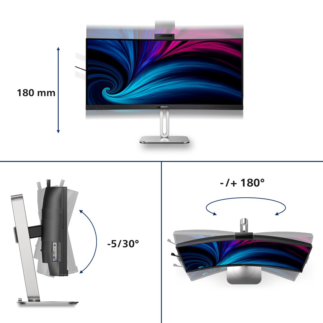 Monitor Philips 86,4cm (34,0") 34B2U6603CH 21:09 HDMI+DP+USB-C szary