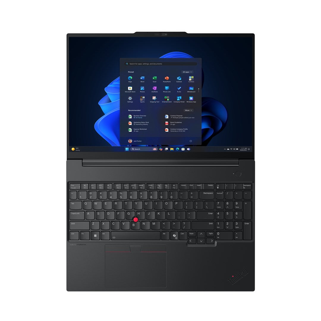 Lenovo ThinkPad E16 G3 Ryzen 7 250 16"WUXGA IPS 300nits AG 16GB DDR5 5600 SSD512 Radeon 780M Cam1080p 64Wh W11Pro Black 3Y OnSite