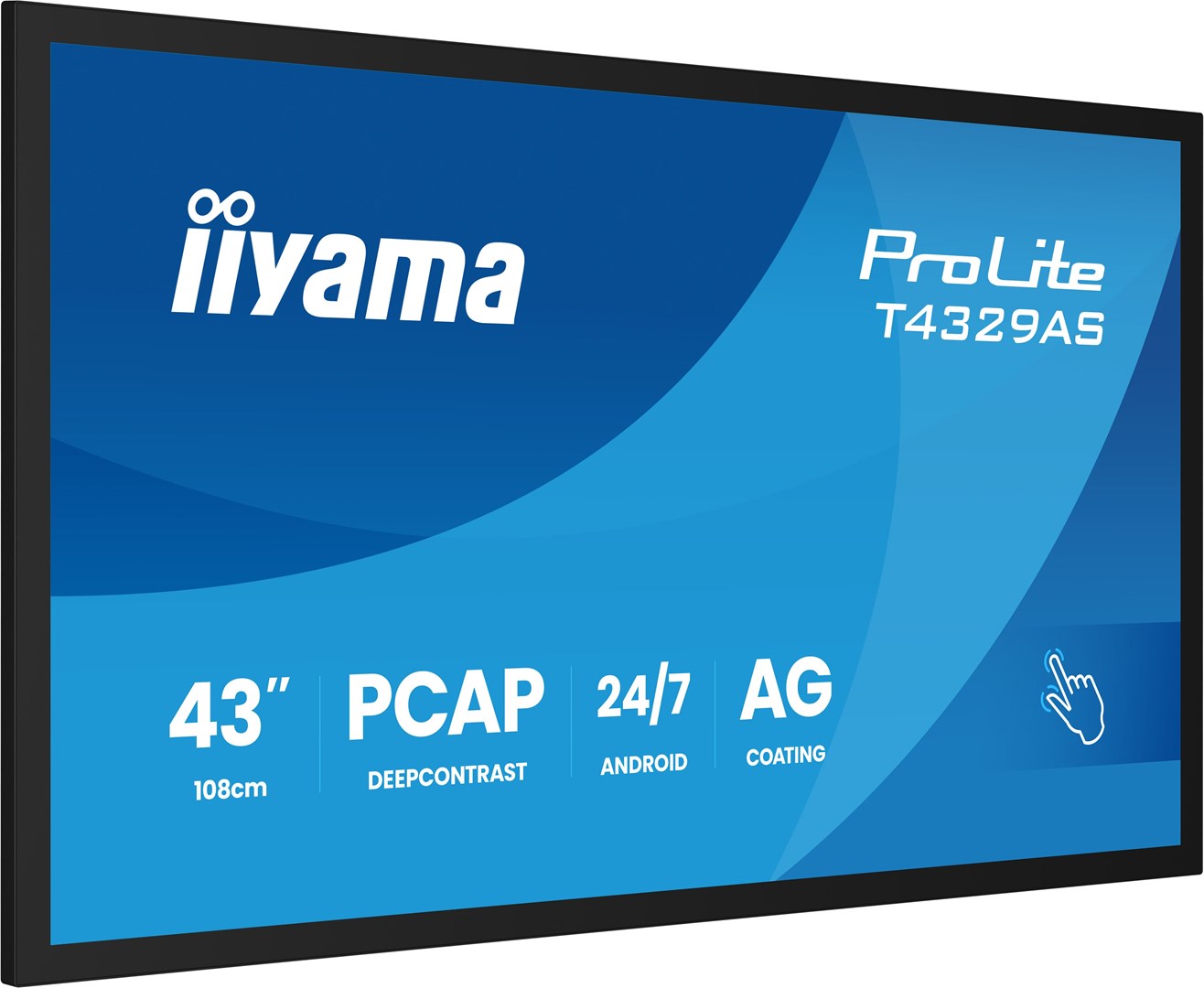 Monitor IIYAMA 108cm (42.5") T4329AS-B1AG 16:9 M-Touch 2xHDMI+UBS-C