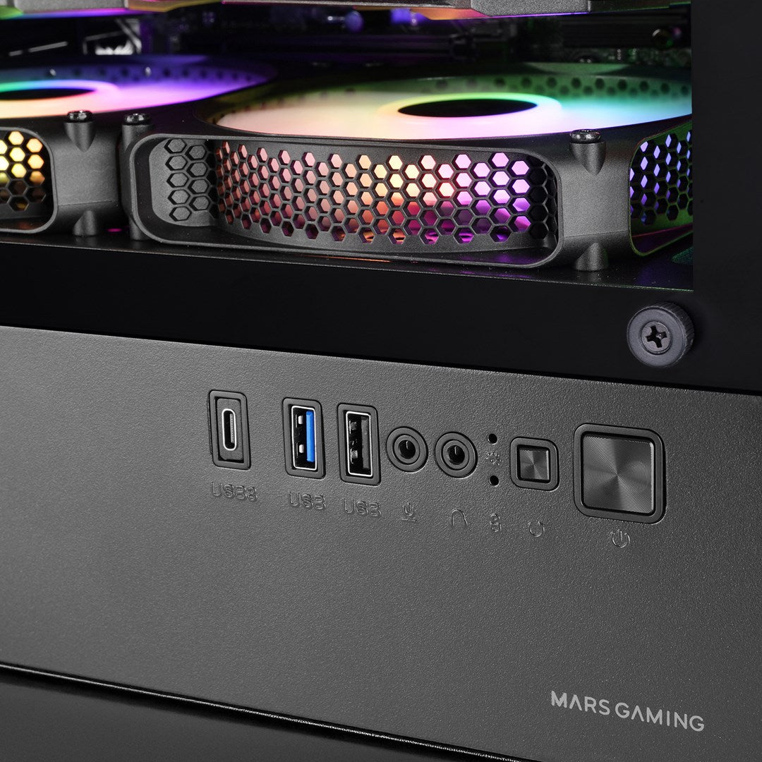 TACENS MARS MC-QUANTUM 3xFDB120+1xARGB120 USB-C ATX-obudowa/cases