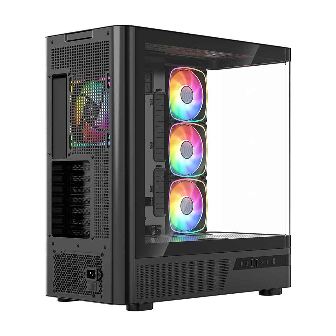 MODECOM OBUDOWA VOLCANO AQ 100 ARGB MIDI CZARNA