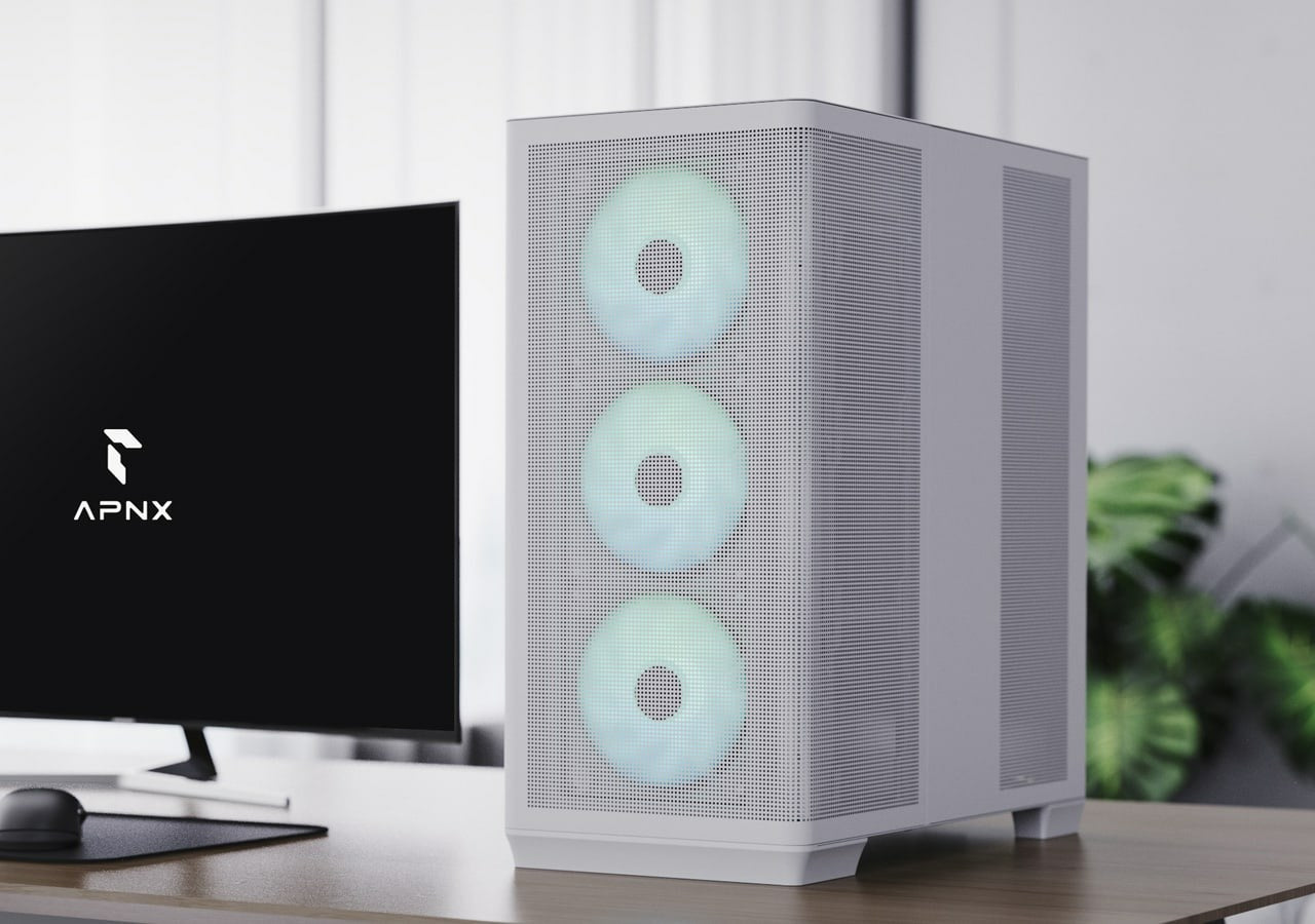 Obudowa AeroCool Geh Midi APNX C1-R-WT-V1 z MicroATX/MiniITX