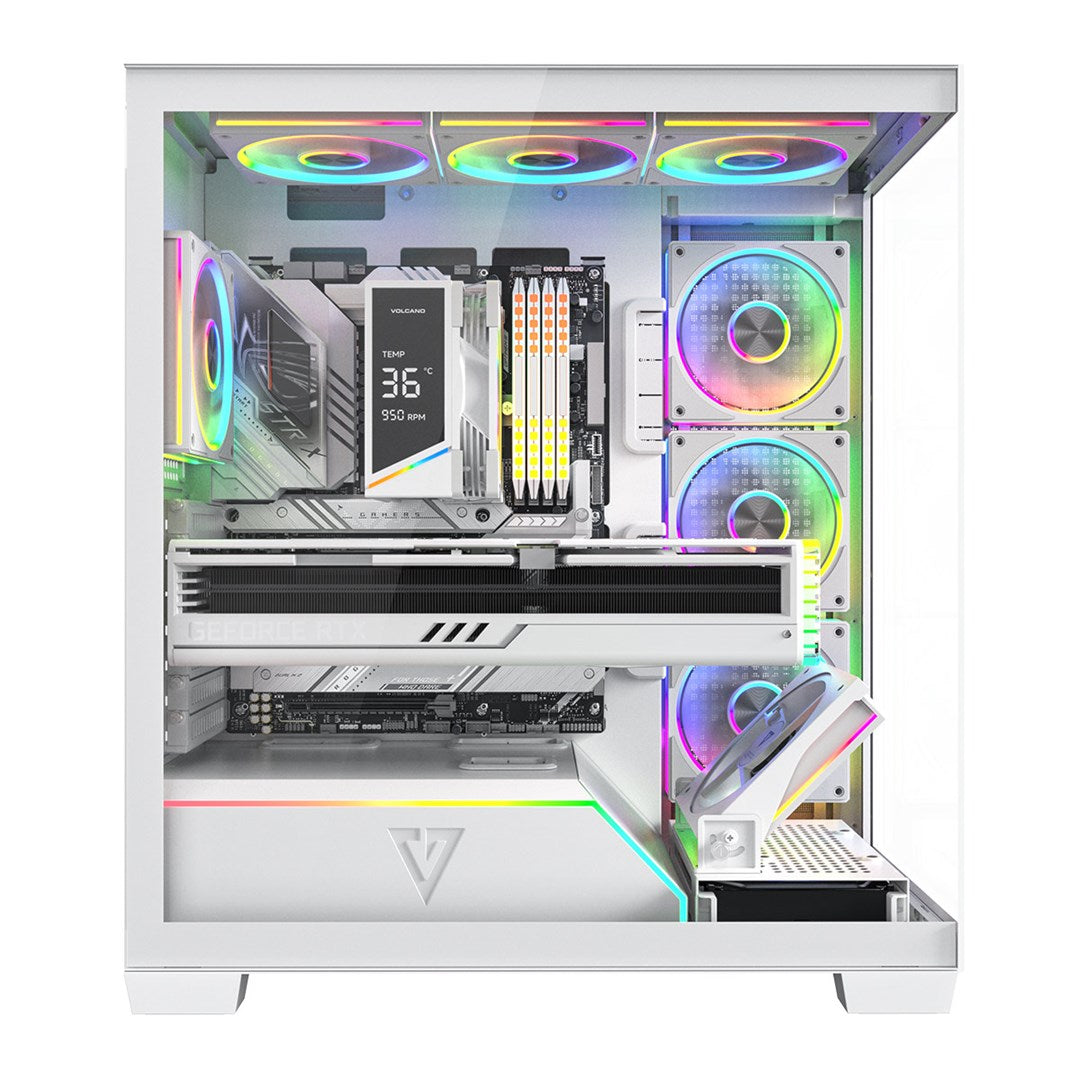 MODECOM OBUDOWA VOLCANO STELLAR PLUS ARGB MIDI 8F WHITE