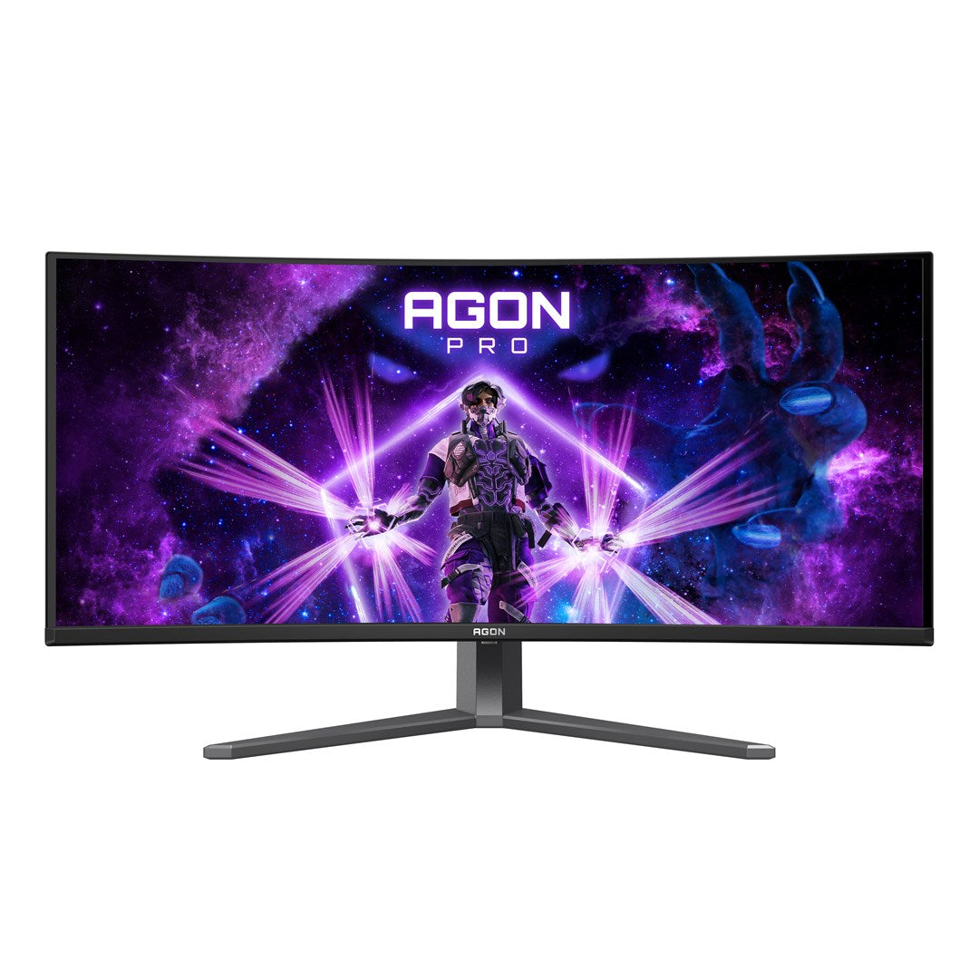 AOC AGON PRO AG346UCD monitor komputerowy 86,4 cm (34") 3440 x 1440 px Wide Quad HD QD-OLED Czarny, Szary