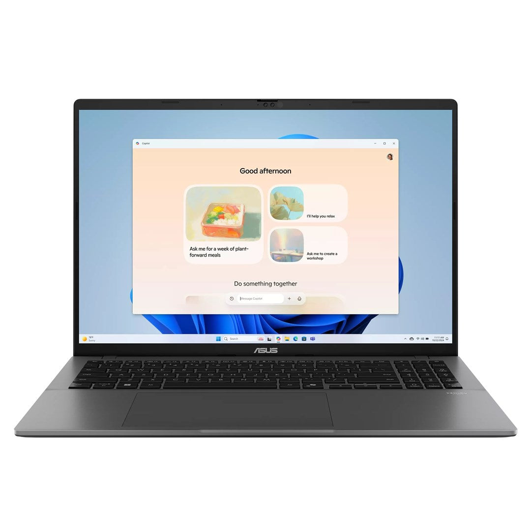 ASUS Vivobook S16 S3607VA-RP147W Core 7 240H 16.0"WUXGA IPS-level Panel 144Hz 300nits AG 16GB DDR5 SSD512 Intel UHD Graphics CamFHD+IR 70WHrs Win11 Aluminum Matte Gray