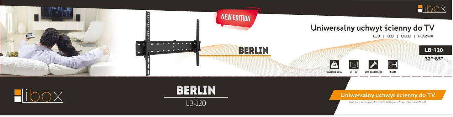 Uchwyt ścienny do telewizora Libox Berlin LB-120 (ścienne; 37" - 70"; max. 50kg)