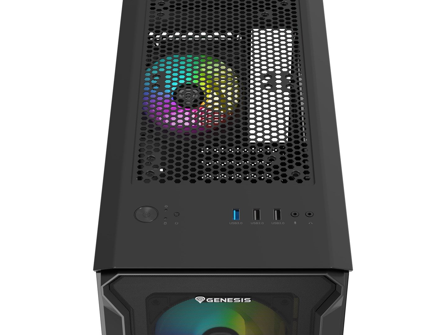 Obudowa NATEC Genesis Irid 503 ARGB NPC-1559 (Micro ATX. Mini ITX; kolor czarny)