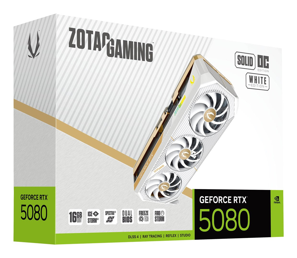 Karta graficzna ZOTAC GAMING GeForce RTX 5080 SOLID OC 16GB White