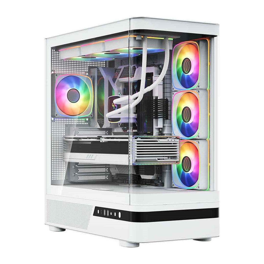 MODECOM OBUDOWA VOLCANO AQ 100 ARGB MIDI BIAŁA