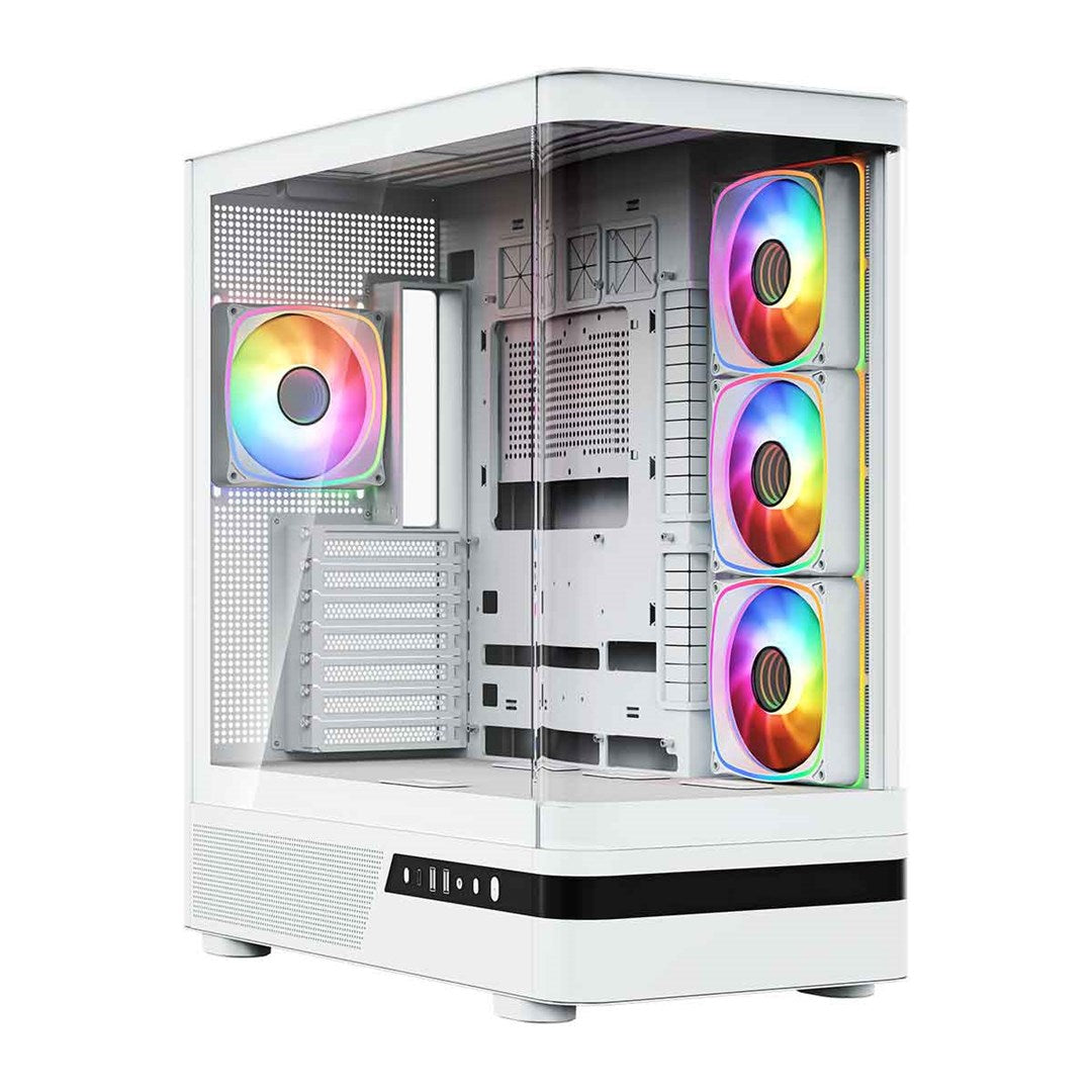 MODECOM OBUDOWA VOLCANO AQ 100 ARGB MIDI BIAŁA