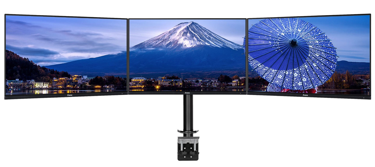 Uchwyt biurkowy do 3 monitorów IIYAMA DS1003C-B1 do ekranów 10-27 cali