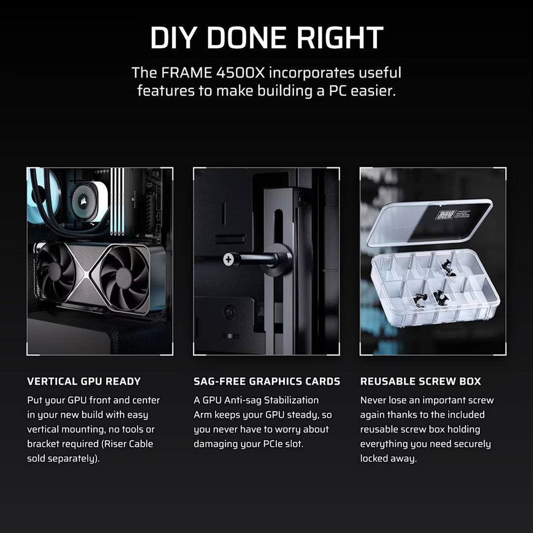 Obudowa Corsair FRAME 4500X RS-R ARGB Tempered Glass Mid-Tower, Black