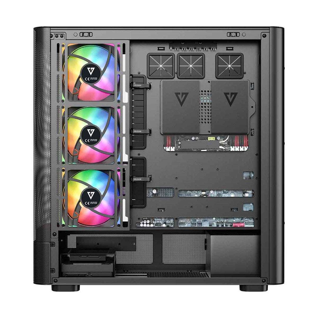 MODECOM OBUDOWA VOLCANO AQ 300 ARGB MIDI CZARNA