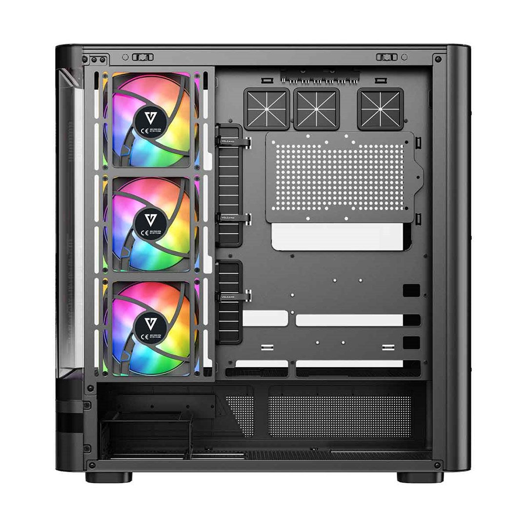 MODECOM OBUDOWA VOLCANO AQ 100 ARGB MIDI CZARNA