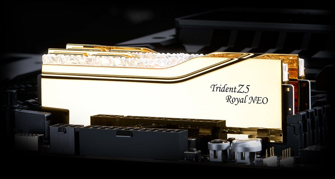 Pamięć RAM DDR5 32GB PC 6400 CL30 G.Skill KIT (2x16GB) Trident Z Royal GOLD