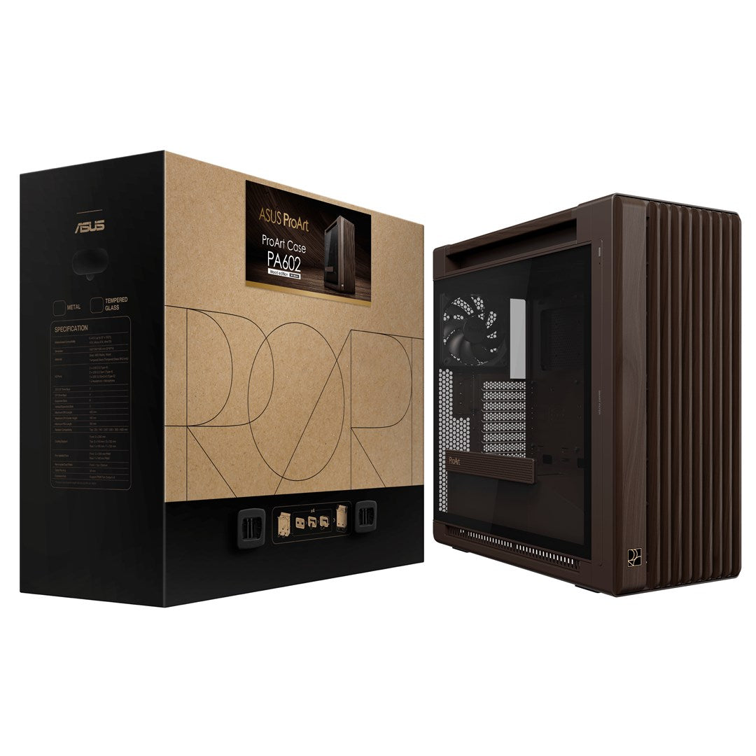 Obudowa Asus PROART PA602 WALNUT WOOD TG PWM RETRO