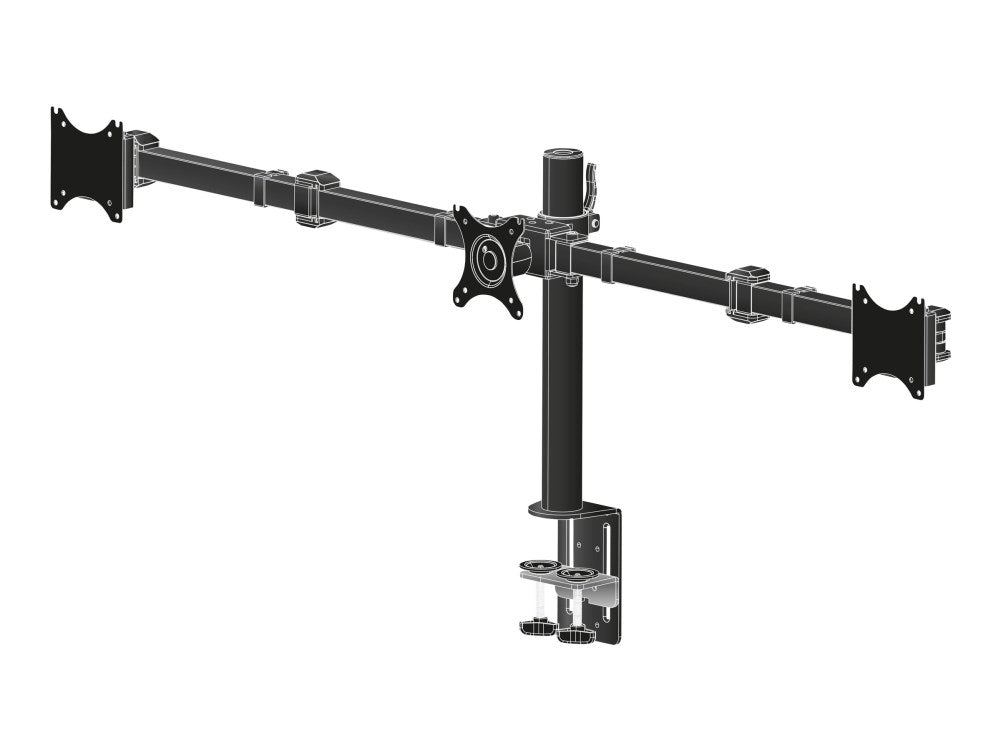 Uchwyt biurkowy do 3 monitorów IIYAMA DS1003C-B1 do ekranów 10-27 cali