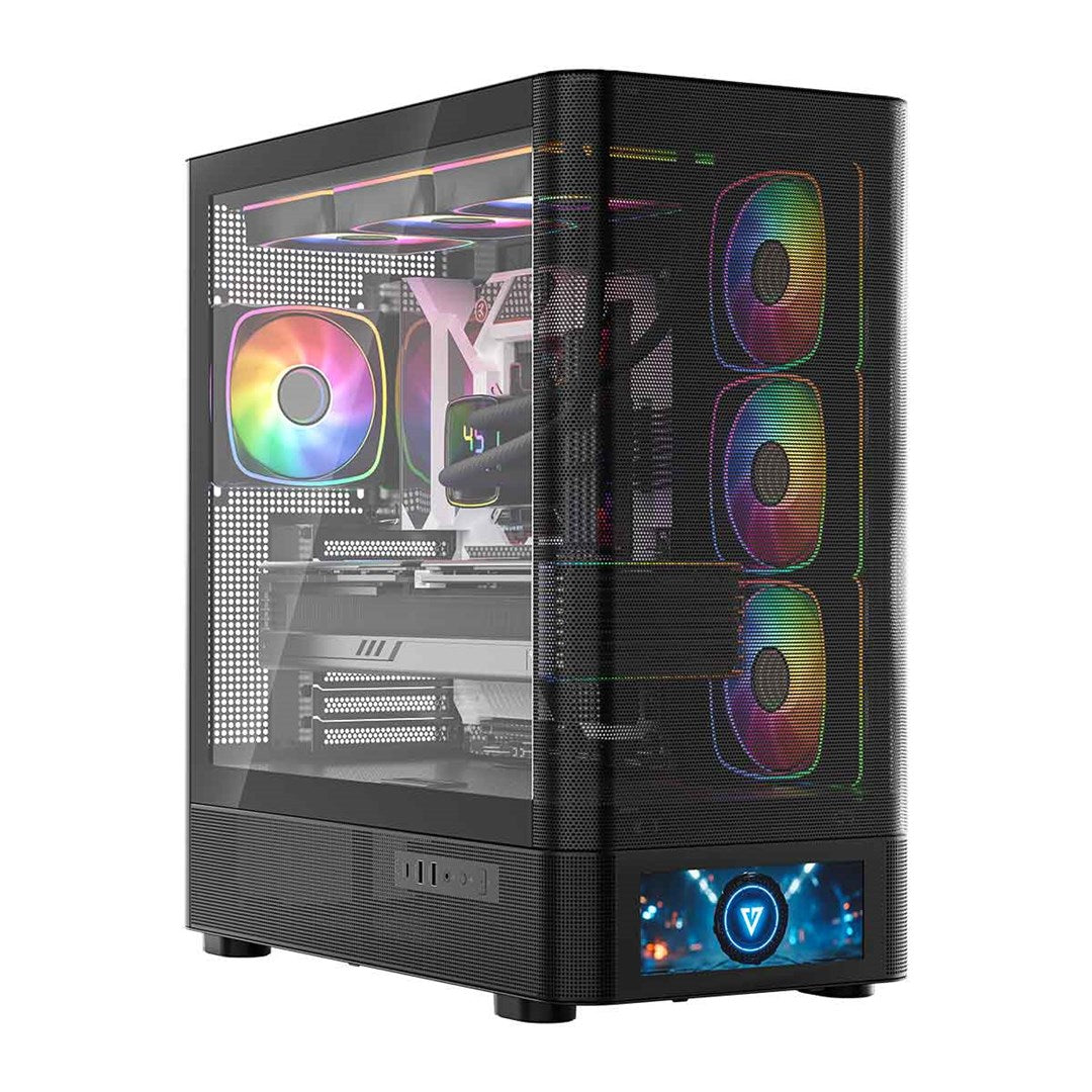 MODECOM OBUDOWA VOLCANO AQ 500 ARGB MIDI CZARNA