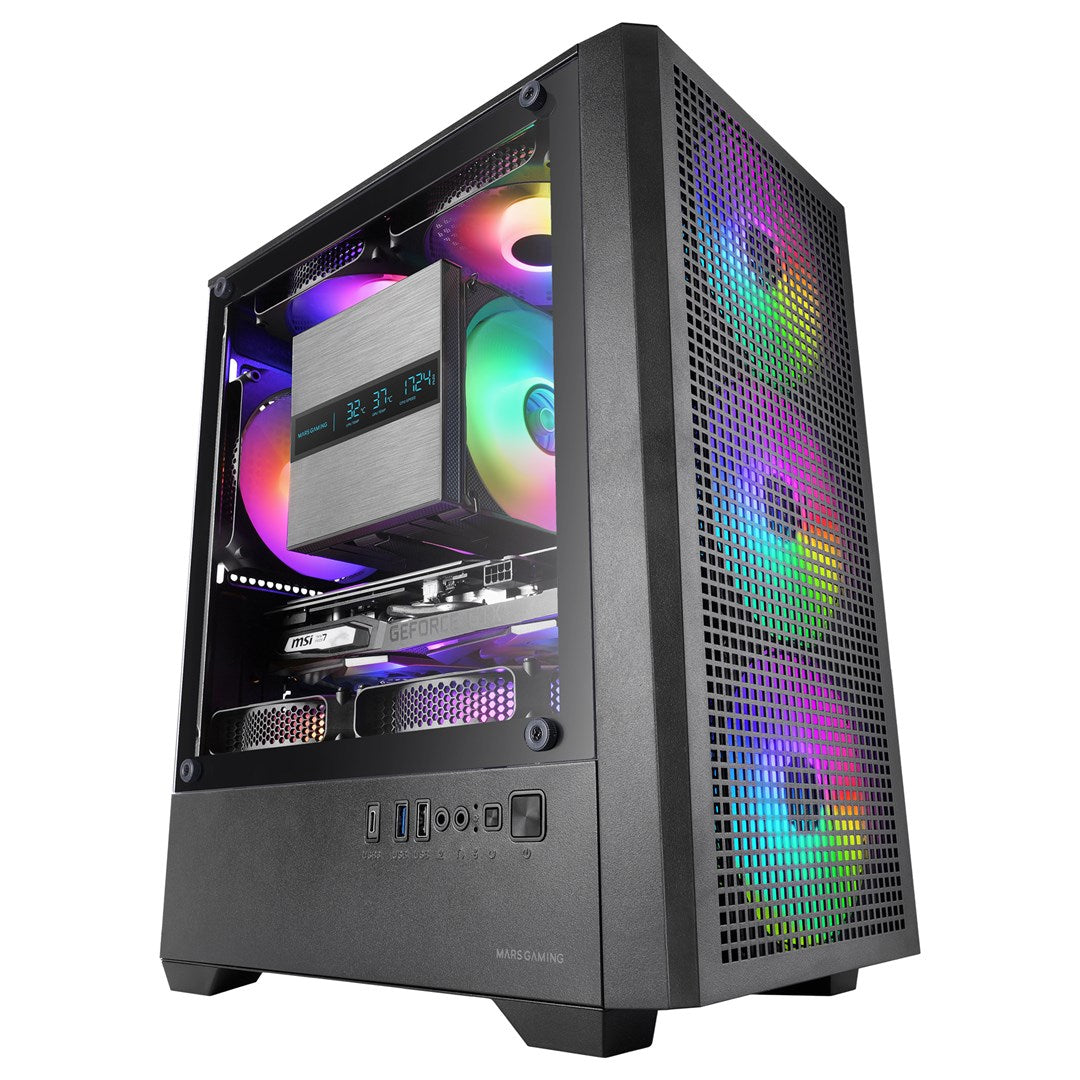 TACENS MARS MC-QUANTUM 3xFDB120+1xARGB120 USB-C ATX-obudowa/cases