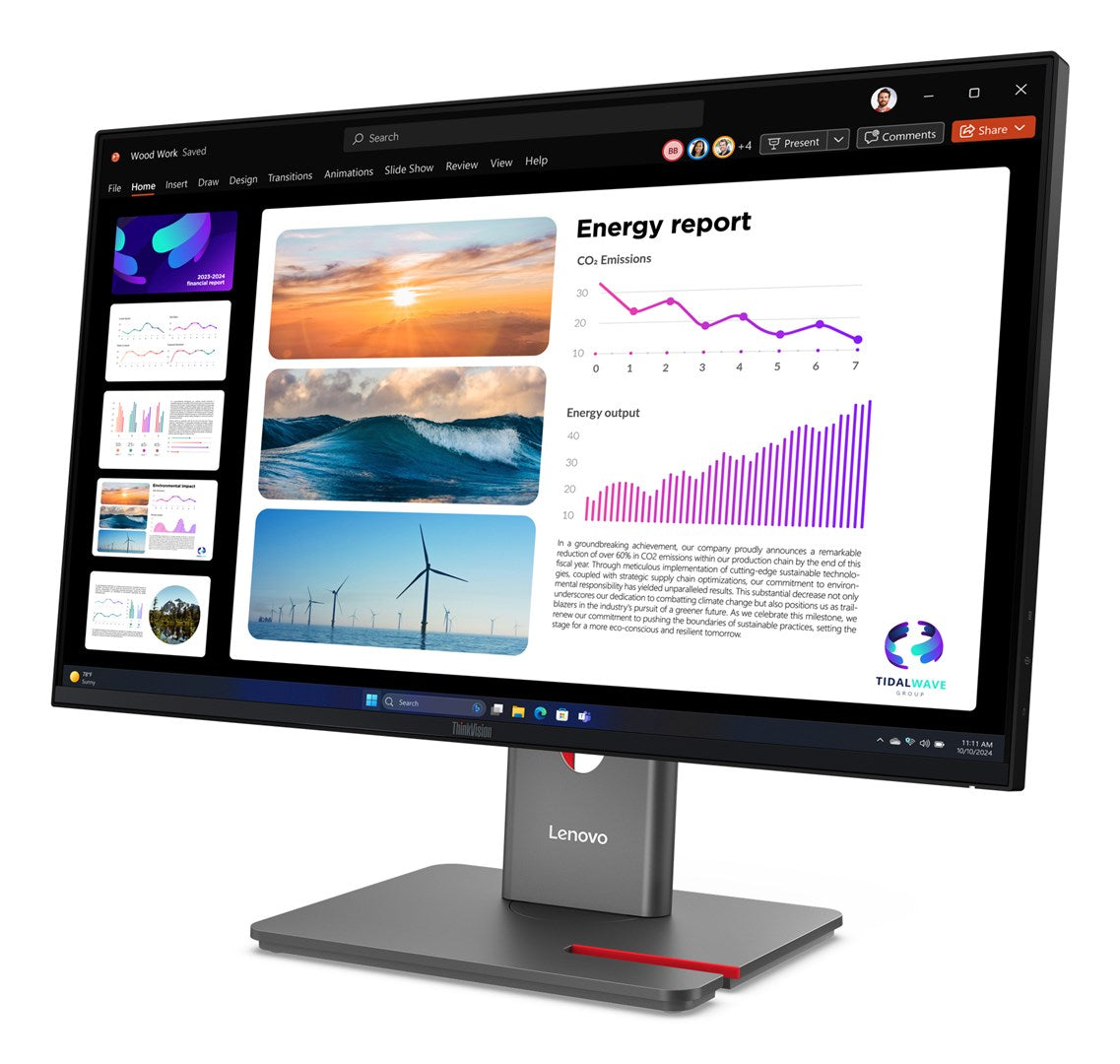 Lenovo ThinkVision P24Q-40 23.8"QHD 120Hz 300nits AG USB HDMI DP Raven Black