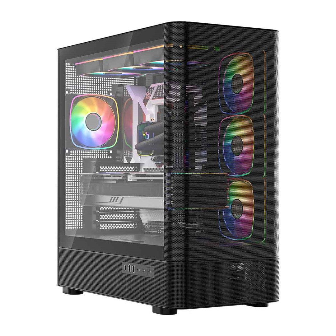 MODECOM OBUDOWA VOLCANO AQ 300 ARGB MIDI CZARNA