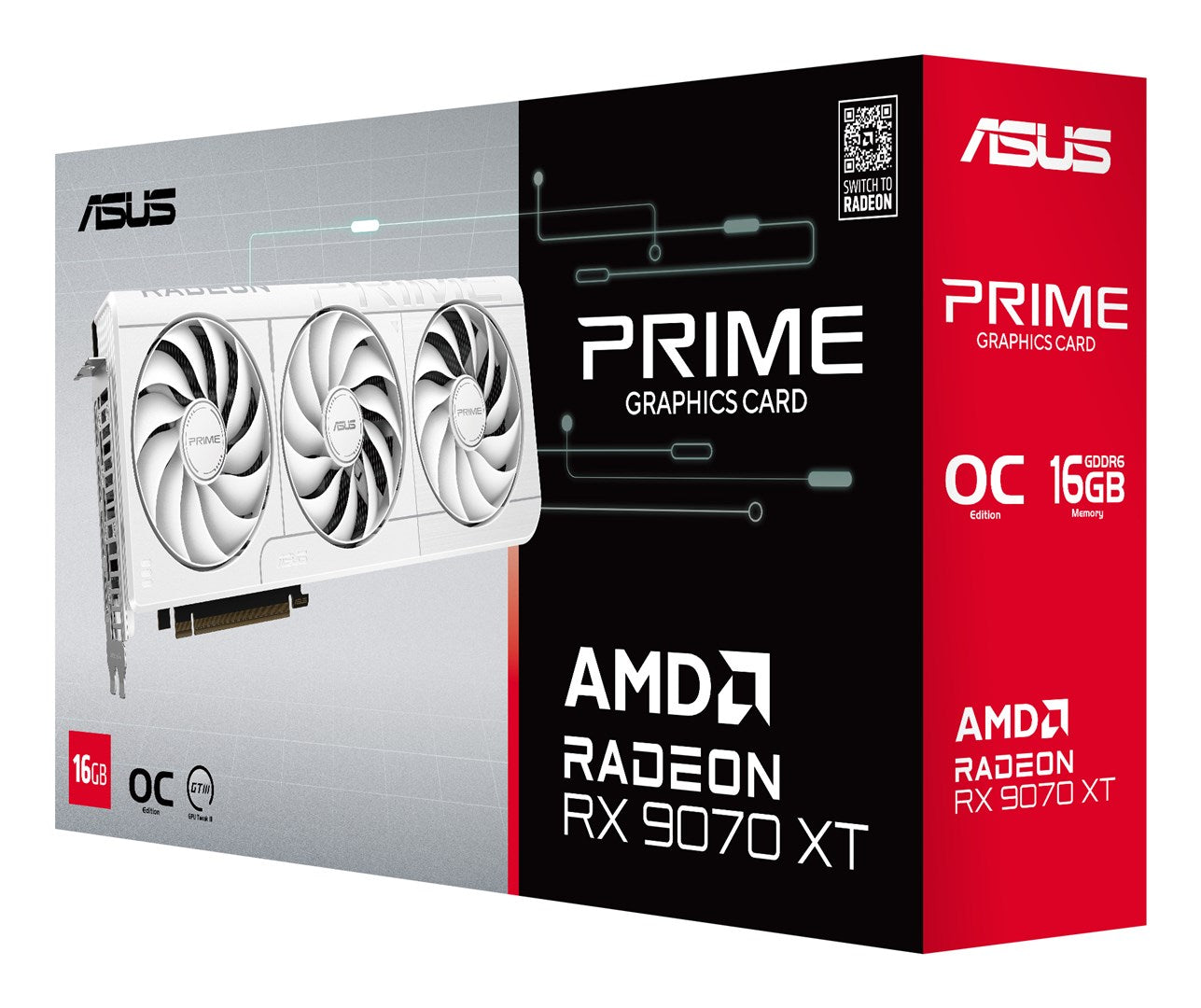 Karta graficzna ASUS PRIME RX9070XT O16G WHITE