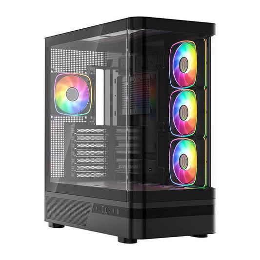 MODECOM OBUDOWA VOLCANO AQ 100 ARGB MIDI CZARNA