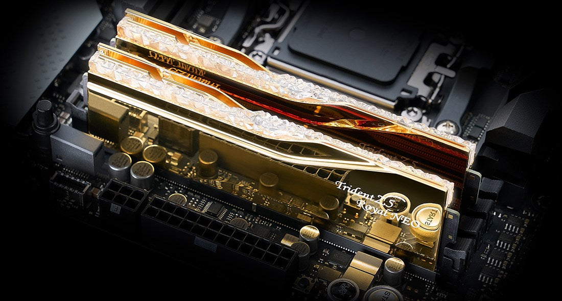 Pamięć RAM DDR5 32GB PC 6400 CL30 G.Skill KIT (2x16GB) Trident Z Royal GOLD