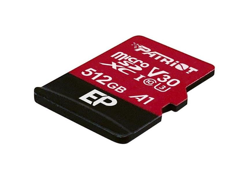Karta pamięci z adapterem Patriot Memory EP Pro PEF512GEP31MCX (512GB; Class 10, Class A1, Class U3, V30; Adapter, Karta pamięci)