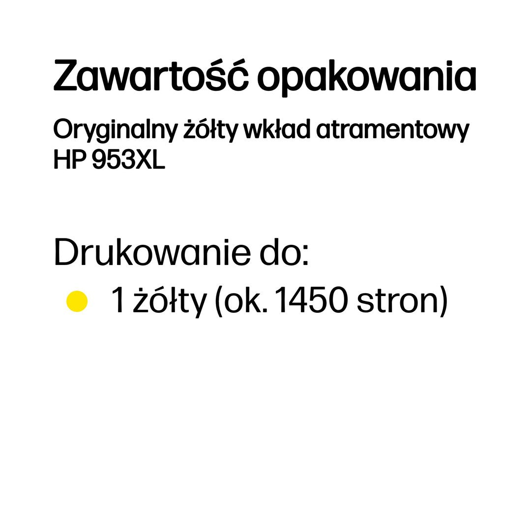 Tusz HP Nr.953XL yellow F6U18AE