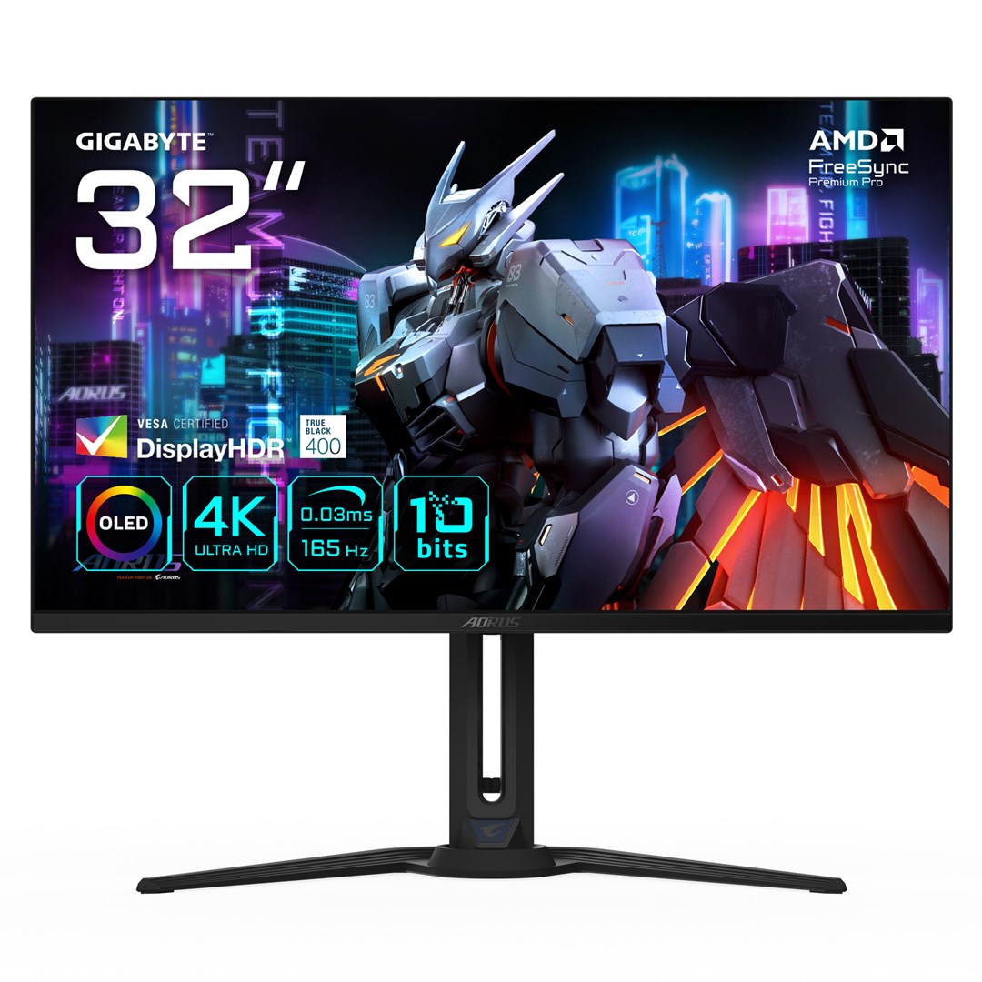 GIGABYTE AORUS FO32U EK monitor komputerowy 80 cm (31.5") 3840 x 2160 px 4K Ultra HD OLED Czarny