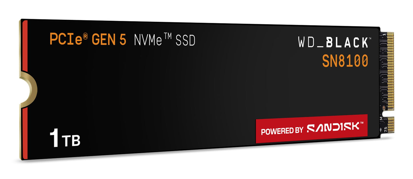 Western Digital Black SN8100 1 TB M.2 PCI Express 5.0 NVMe TLC 3D NAND